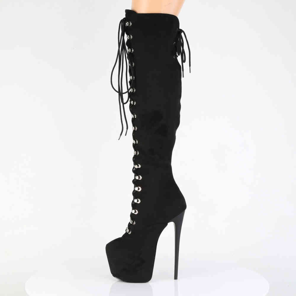 Pleaser - JUBILANT-3012FS Plateau overknee Laarzen - Zwart